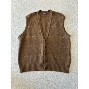 Vintage 1980s Mens Vest Sweater Large